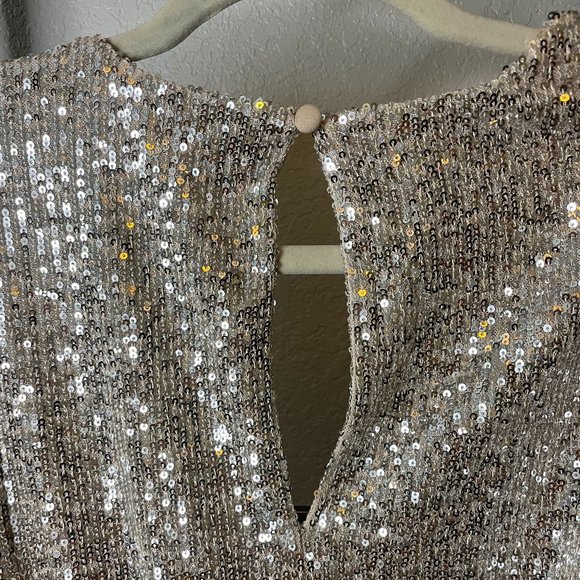 Silver Sequin Mini Dress - Picture 10 of 16